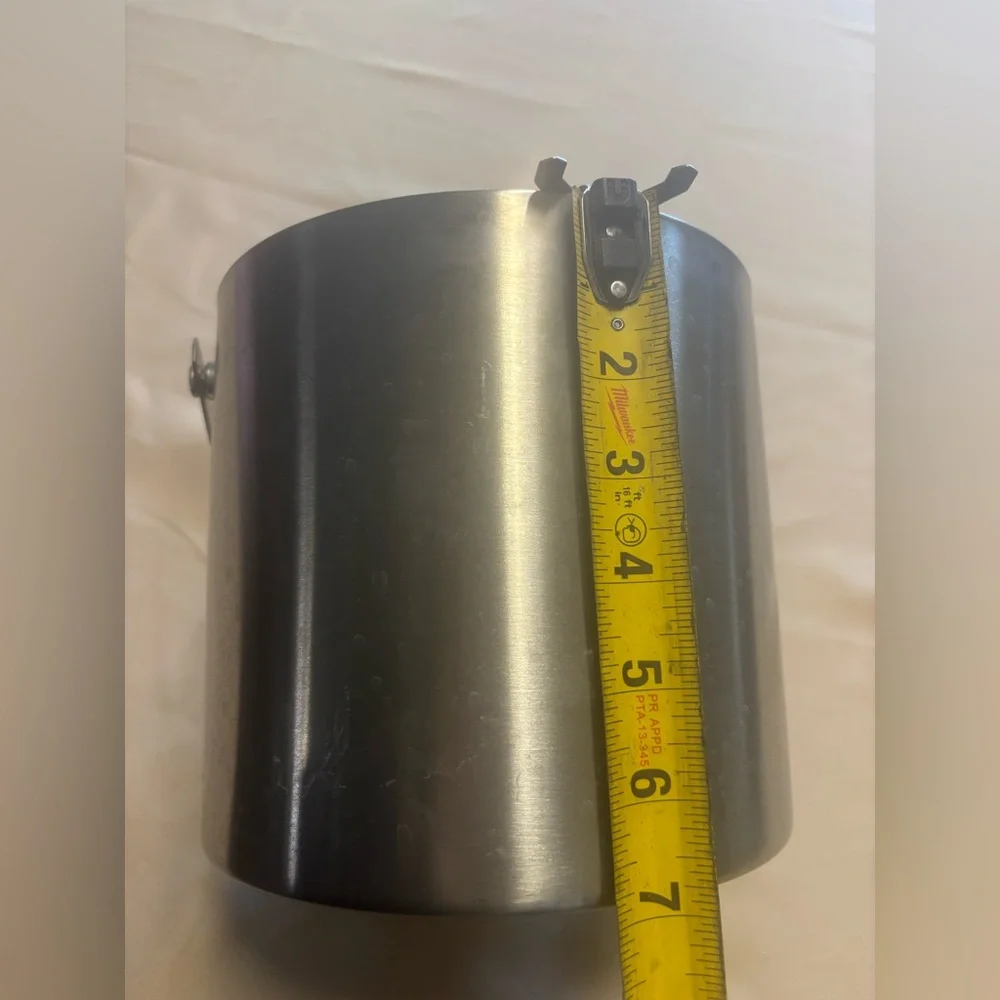 Stainless Steel Ice Bucket With Handle‎ And Lid 7” Tall